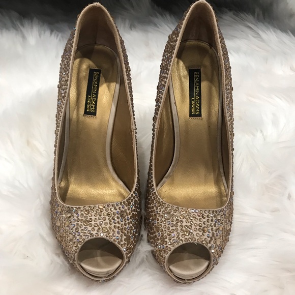 Benjamin Adams Rhinestone Wedge Pumps - Picture 4 of 5